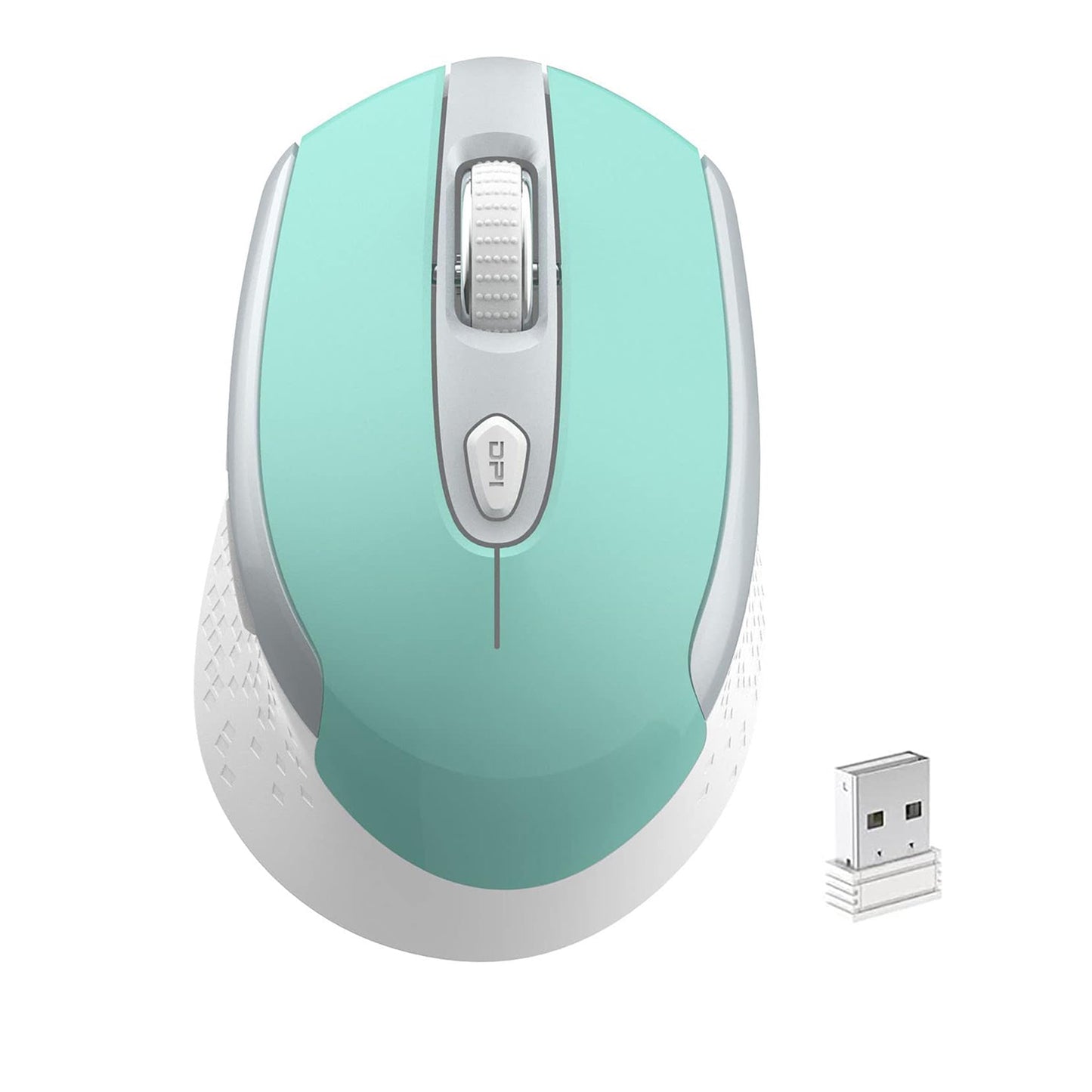 Computer Mouse Wireless, RaceGT 2.4G Ergonomic Optical Mouse, Computer Mouse for Laptop, PC, Computer, Chromebook, Notebook, Auto-sleep Mode, USB Receiver, 6 Buttons, 3 Adjustment DPI, Blue