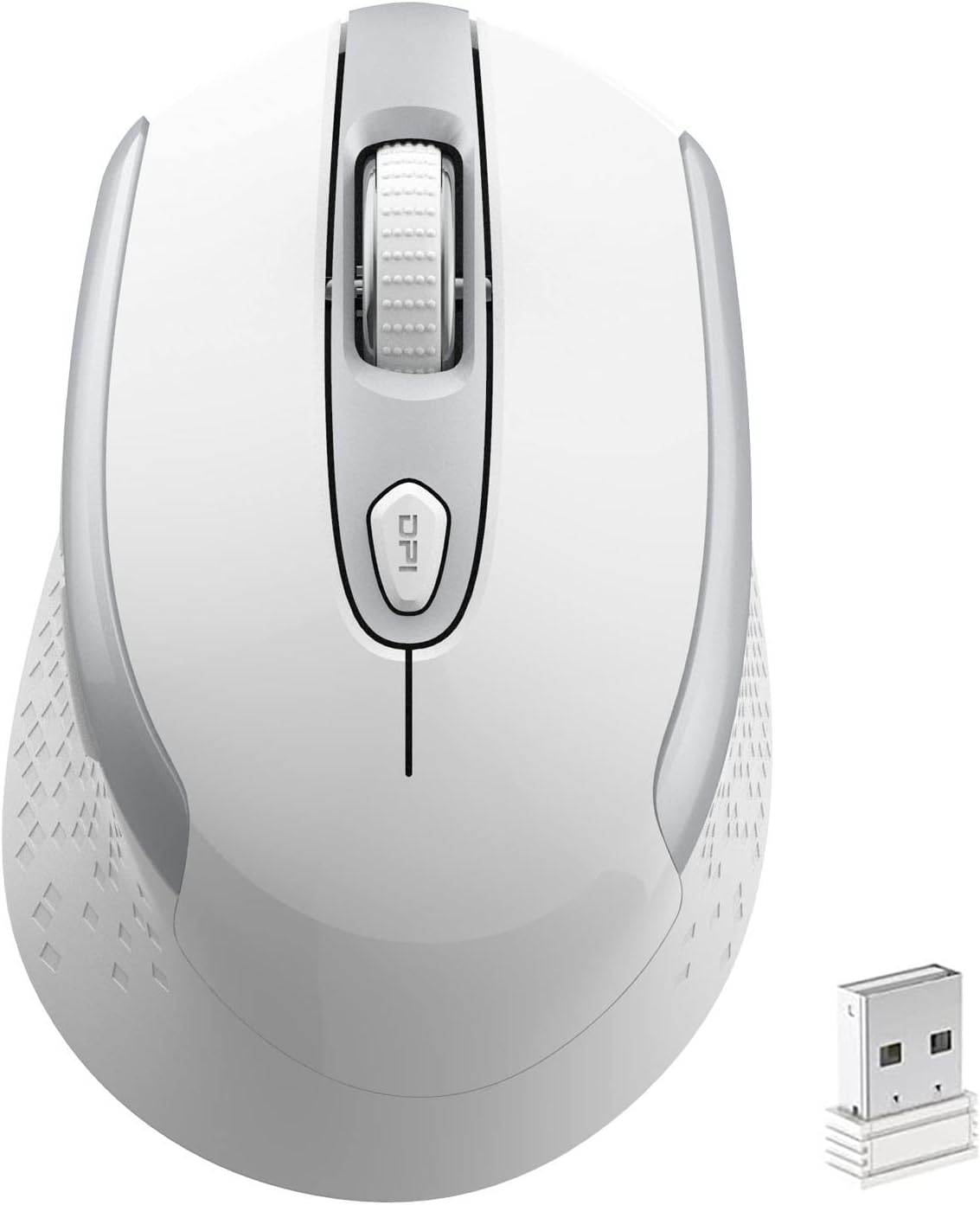 Computer Mouse Wireless, RaceGT 2.4G Ergonomic Optical Mouse, Computer Mouse for Laptop, PC, Computer, Chromebook, Notebook, Auto-sleep Mode, USB Receiver, 6 Buttons, 3 Adjustment DPI, Blue