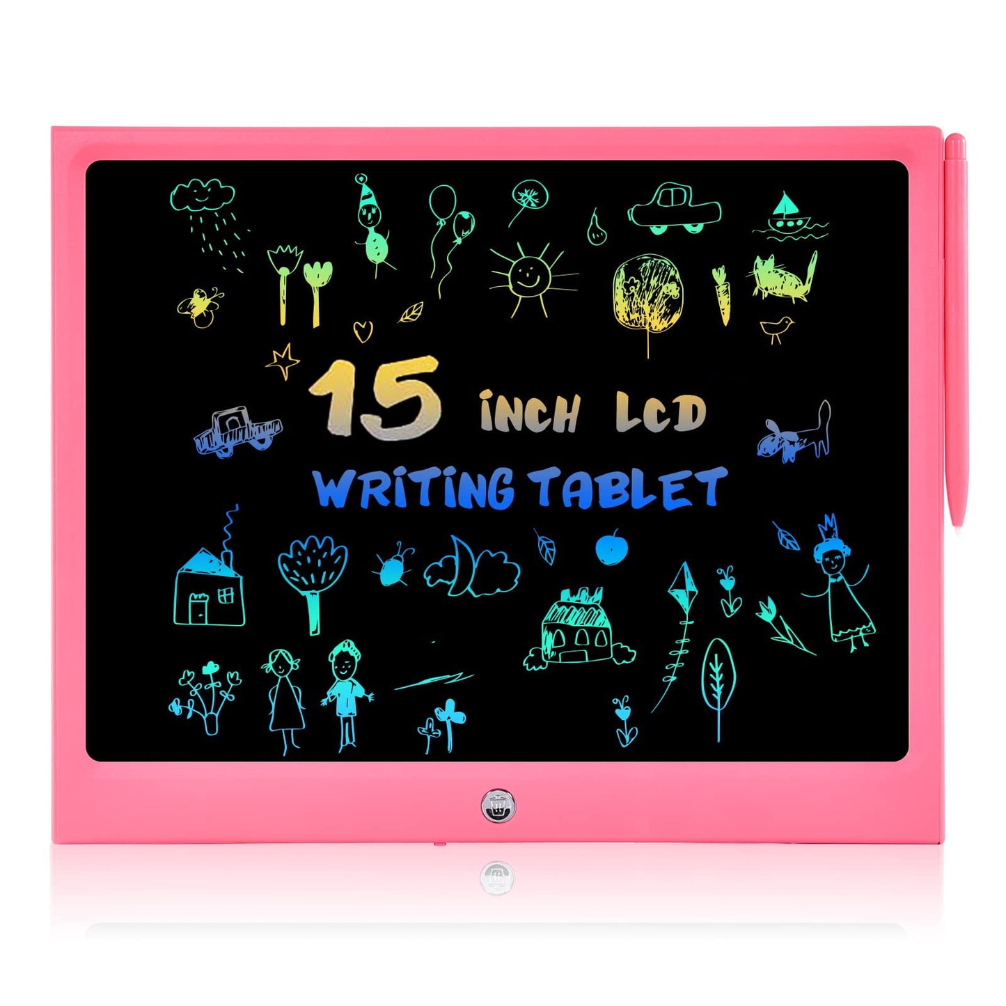 LCD Writing Tablet, Cimetech 15 inch Large Colorful Screen Writing Pad Drawing Pad, Doodle and Scribbler Board for Kids,Educational Learning Toys Back-to-school Gifts for 3-12 Year Old Girls Boys-Blue