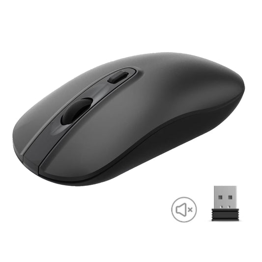 Wireless Mouse, 2.4G Slim Portable Computer Mouse for Laptop, Silent Mouse Ergonomic Cordless Mice with USB Nano Receiver, Compatible with PC Mac Computer Macbook Notebook, Black