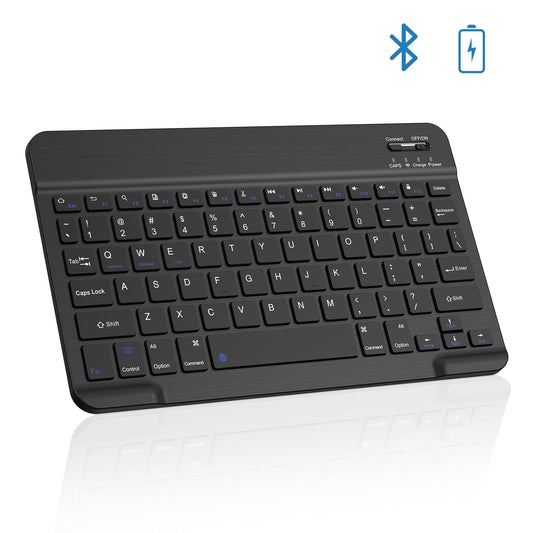 Cimetech Bluetooth Keyboard, Ultra-Slim Wireless Keyboard Quiet Portable Design with Built-in Rechargeable Battery for IOS, Mac, iPad, Windows and Android 3.0 and Above OS Black